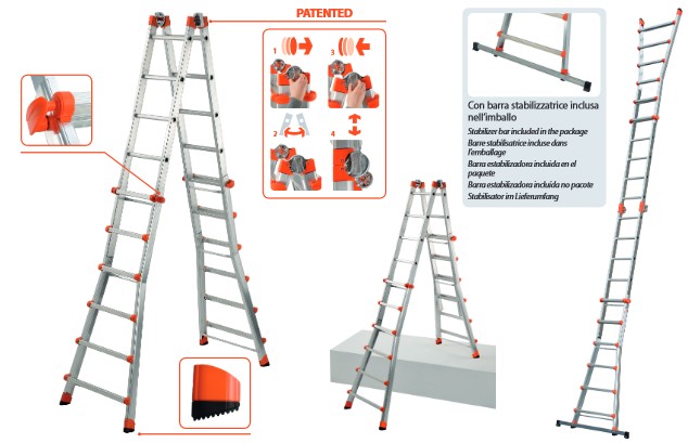 50817740  Escalera BRAC-LINE GIERRE Aluminio+Aluminio 6+6