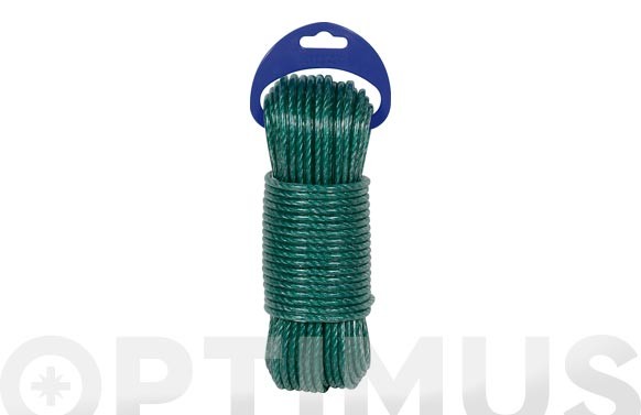 50862480  Cuerda Tender Acero Plastif. 15 Mts.Verde