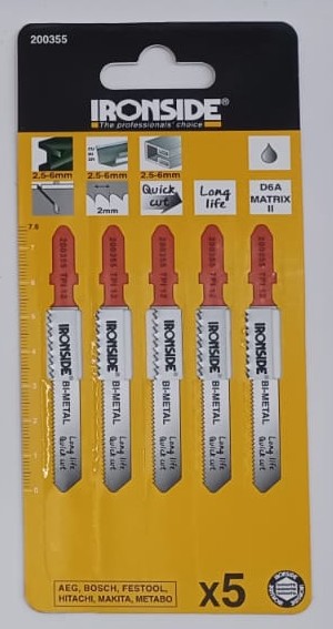 50953210  IRON Hoja Sierra Calar Metal T118 BF ( 5 Pzas.)